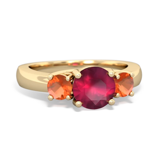 ruby-fire opal timeless ring