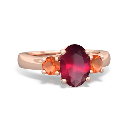 ruby-fire opal timeless ring