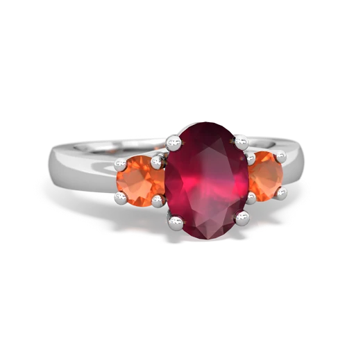 ruby-fire opal timeless ring