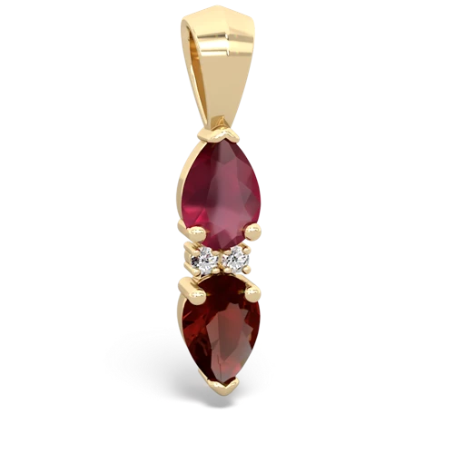 ruby-garnet bowtie pendant