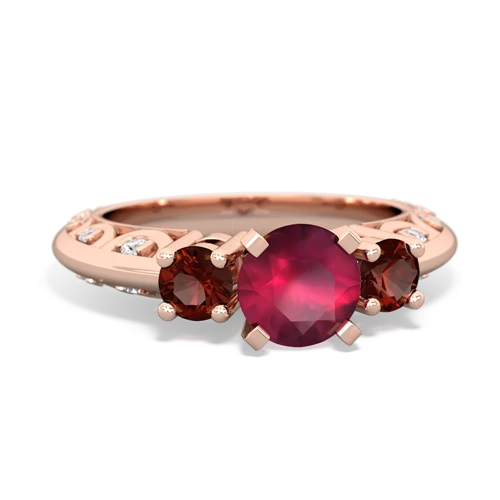 ruby-garnet engagement ring