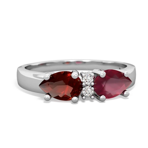 ruby-garnet timeless ring