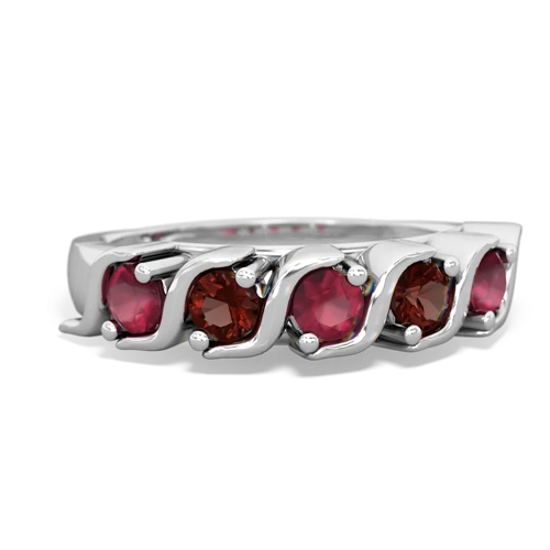 ruby-garnet timeless ring