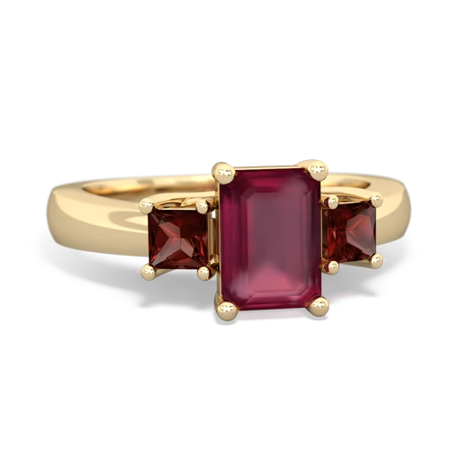 ruby-garnet timeless ring