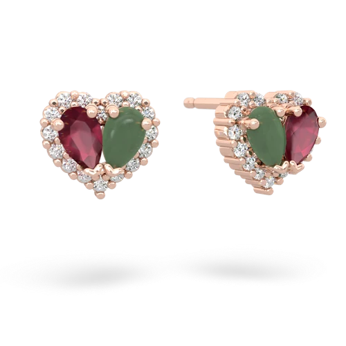 ruby-jade halo-heart earrings