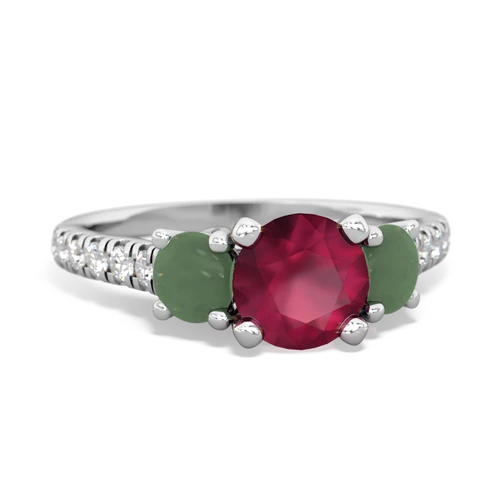 ruby-jade trellis pave ring