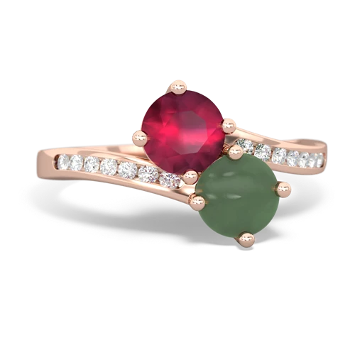 ruby-jade two stone channel ring