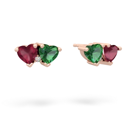ruby-lab emerald  earrings