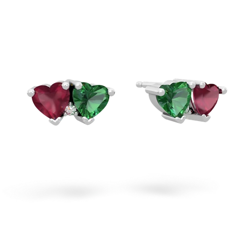 ruby-lab emerald  earrings