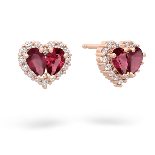 ruby-lab ruby halo-heart earrings