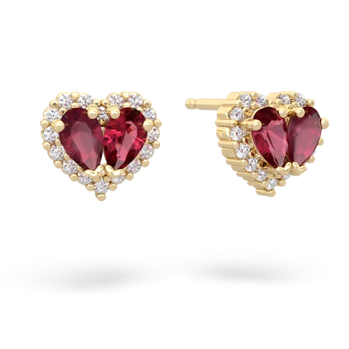 ruby-lab ruby halo-heart earrings