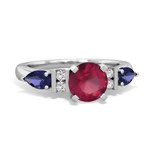 ruby-lab sapphire engagement ring