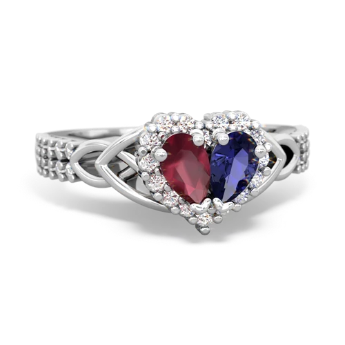 ruby-lab sapphire keepsake engagement ring