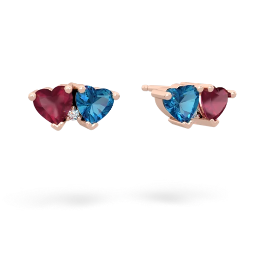 ruby-london topaz  earrings