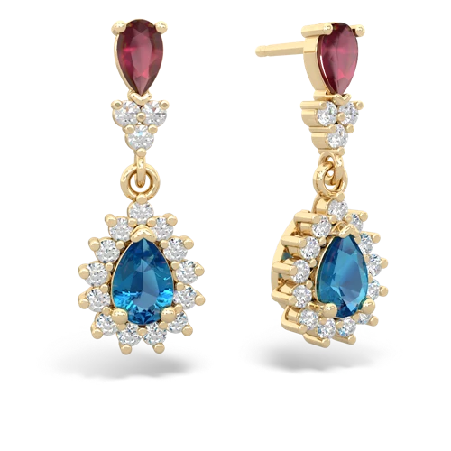 ruby-london topaz dangle earrings