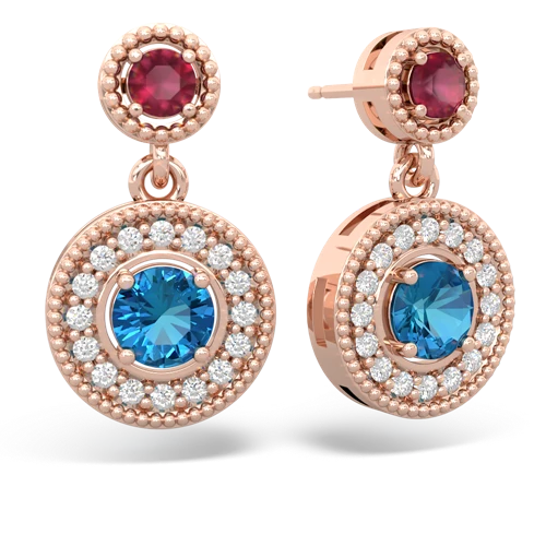 ruby-london topaz halo earrings