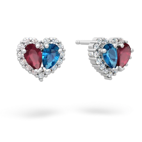 ruby-london topaz halo-heart earrings