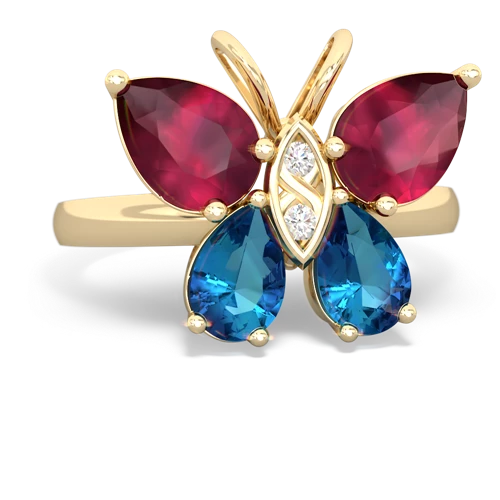 ruby-london topaz butterfly ring