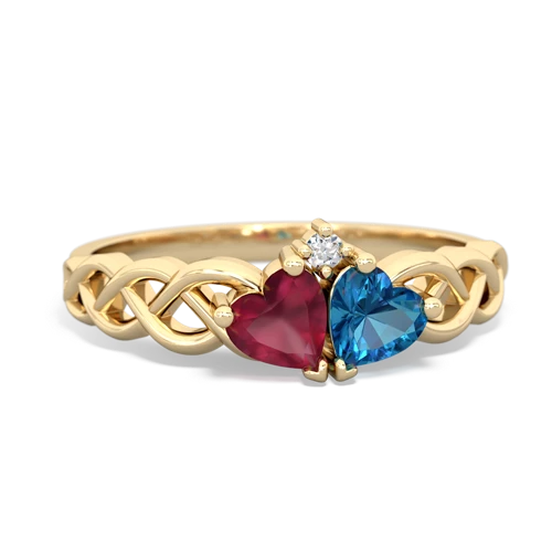 ruby-london topaz celtic braid ring