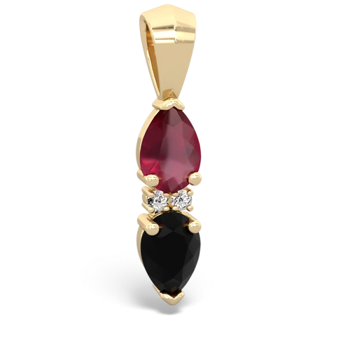 ruby-onyx bowtie pendant