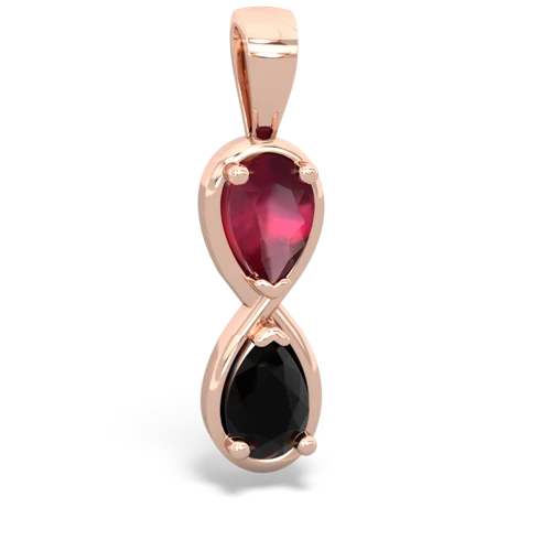 ruby-onyx infinity pendant