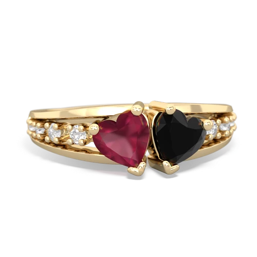 ruby-onyx modern ring