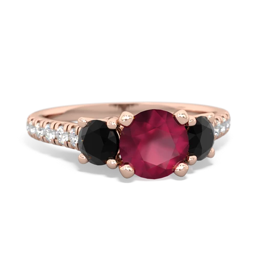 ruby-onyx trellis pave ring