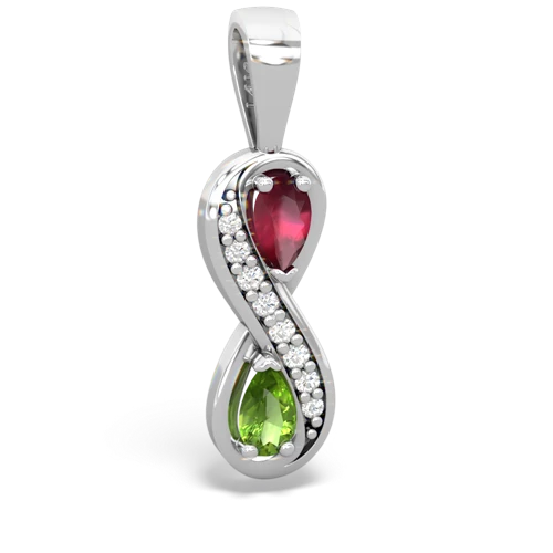 ruby-peridot keepsake infinity pendant