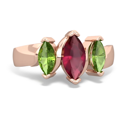 ruby-peridot keepsake ring