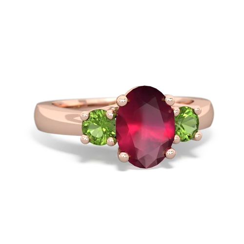 ruby-peridot timeless ring