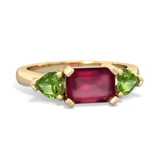 ruby-peridot timeless ring