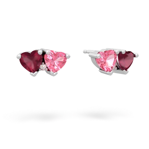 ruby-pink sapphire  earrings