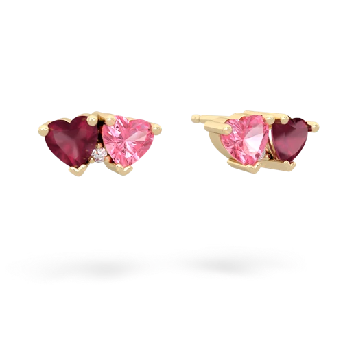 ruby-pink sapphire  earrings