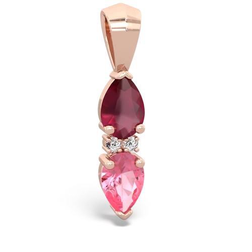 ruby-pink sapphire bowtie pendant