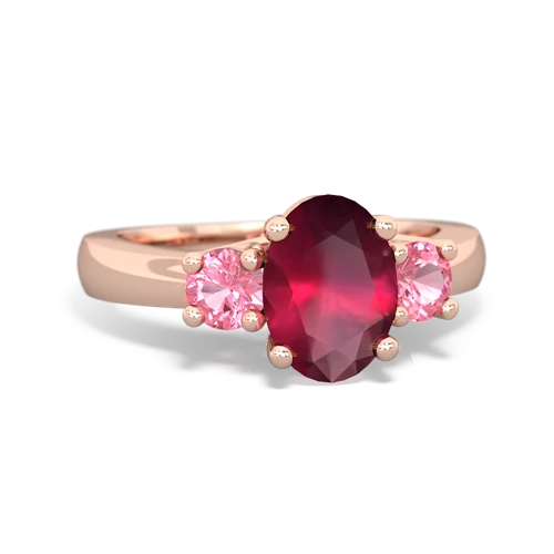 ruby-pink sapphire timeless ring