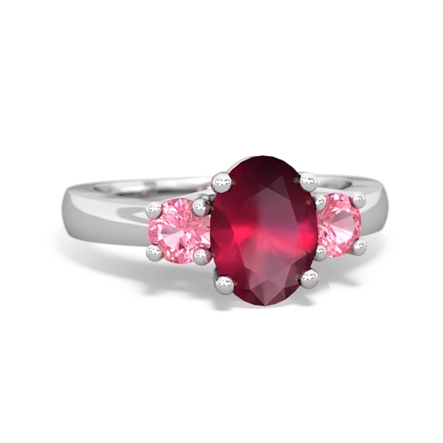 ruby-pink sapphire timeless ring