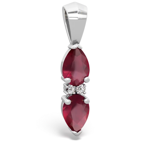 ruby-ruby bowtie pendant