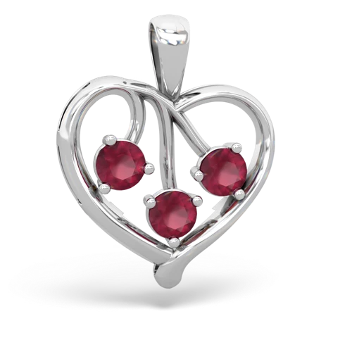 tanzanite-fire opal love heart pendant