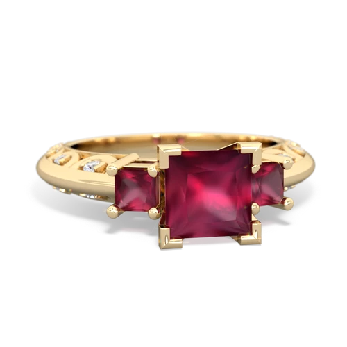 tourmaline-lab sapphire engagement ring
