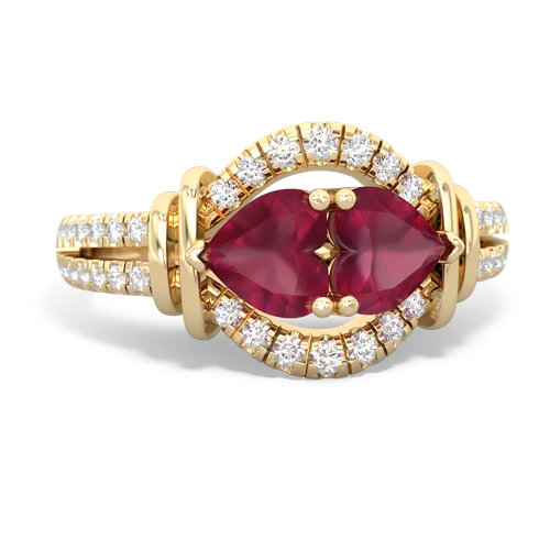 ruby-ruby pave keepsake ring