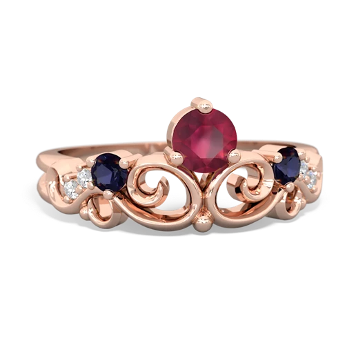 ruby-sapphire crown keepsake ring