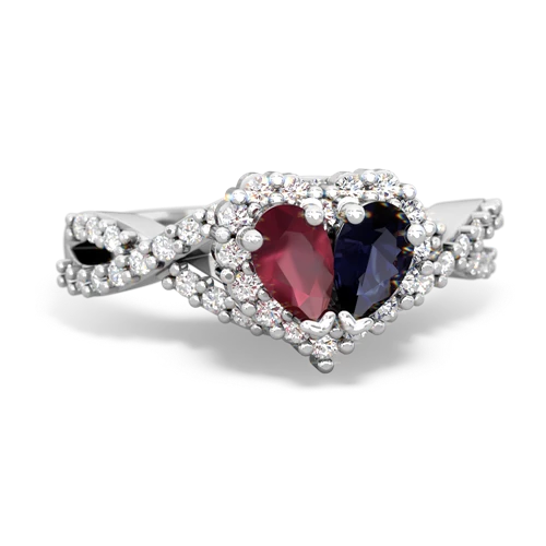 ruby-sapphire engagement ring