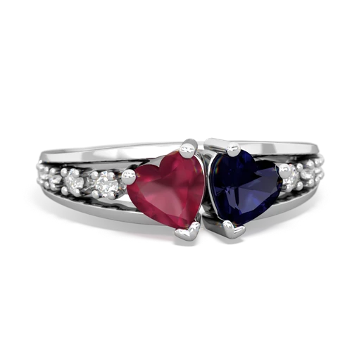 ruby-sapphire modern ring