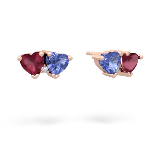 ruby-tanzanite  earrings