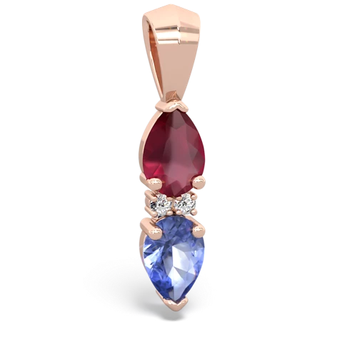 ruby-tanzanite bowtie pendant