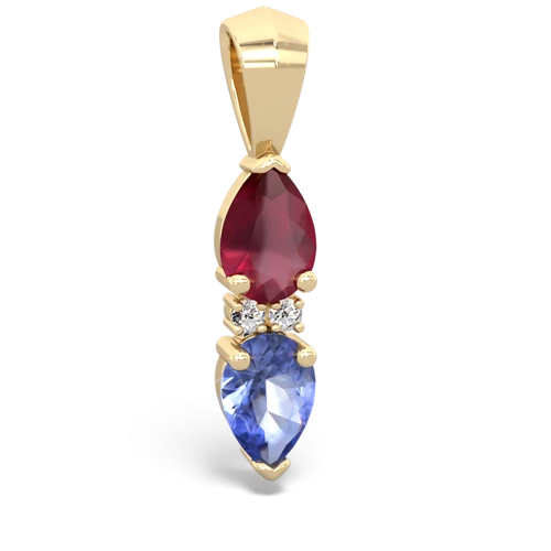 ruby-tanzanite bowtie pendant