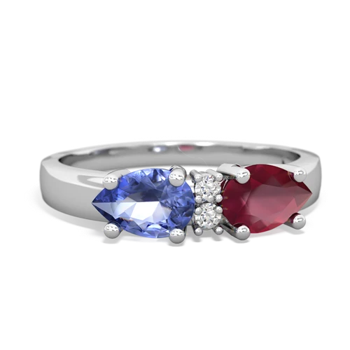 ruby-tanzanite timeless ring