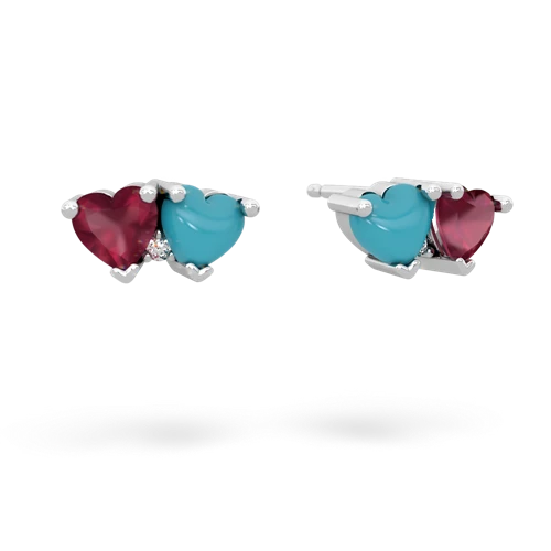 ruby-turquoise  earrings
