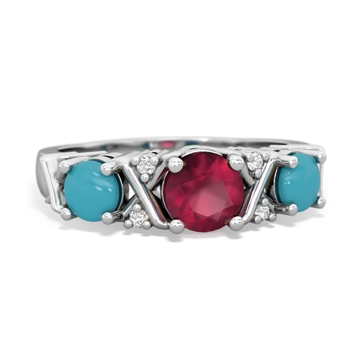 ruby-turquoise timeless ring