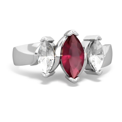 ruby-white topaz keepsake ring